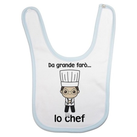 Bavaglino neonato da grande farò lo chef Da grande farò
