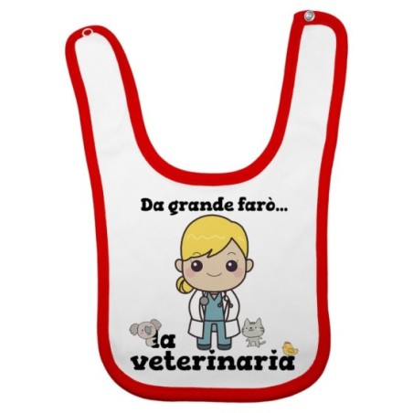 Bavaglino neonata da grande farò la veterinaria Da grande farò
