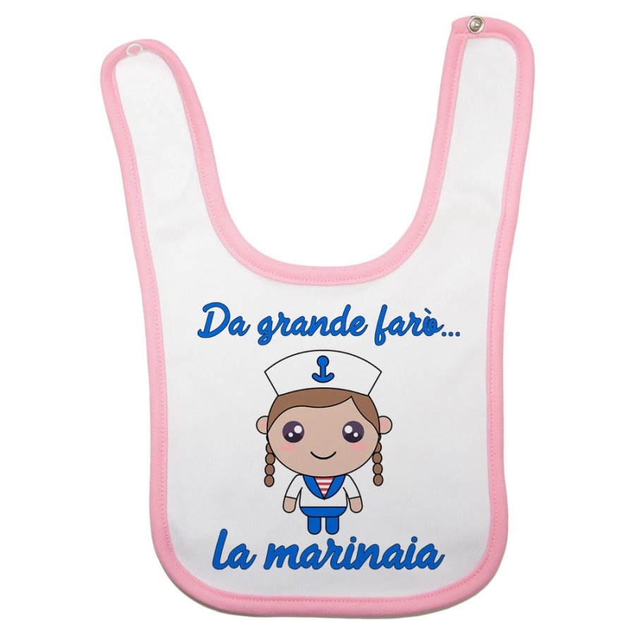 Bavaglino neonato da grande farò il marinaio Da grande farò
