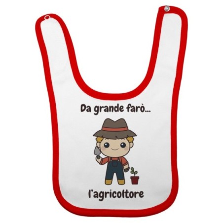 Bavaglino neonato da grande farò l'agricoltore
