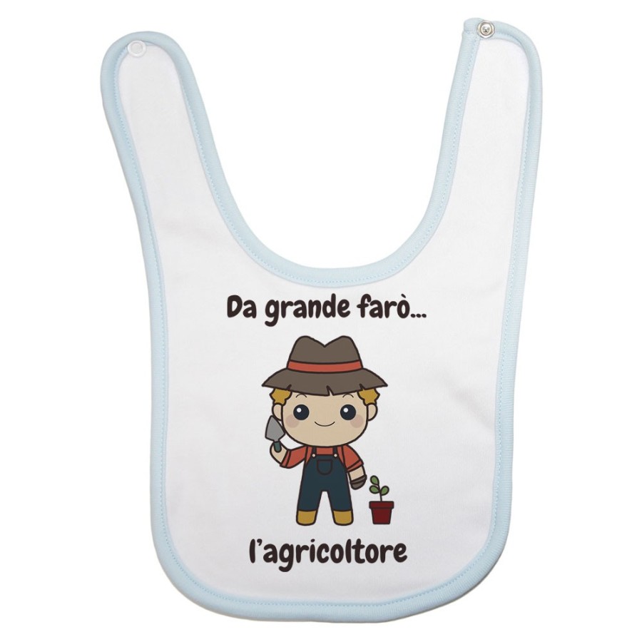 Bavaglino neonato da grande farò l'agricoltore Da grande farò