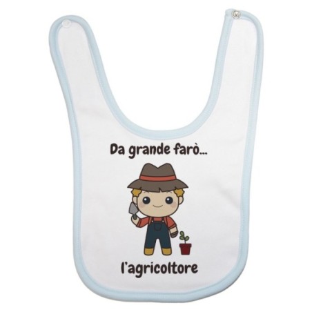 Bavaglino neonato da grande farò l'agricoltore Da grande farò