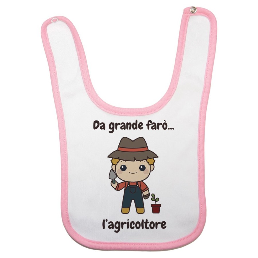 Bavaglino neonato da grande farò l'agricoltore Da grande farò