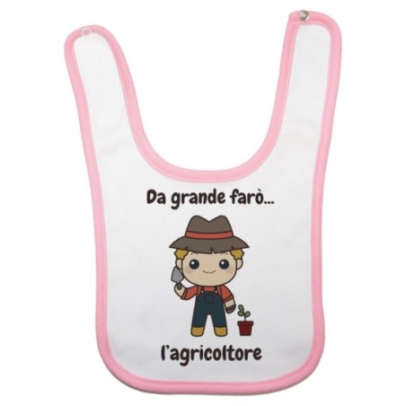Bavaglino neonato da grande farò l'agricoltore Da grande farò