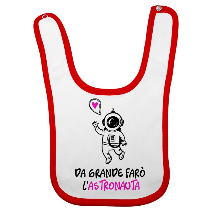 Bavaglino neonato da grande farò l'astronauta Da grande farò