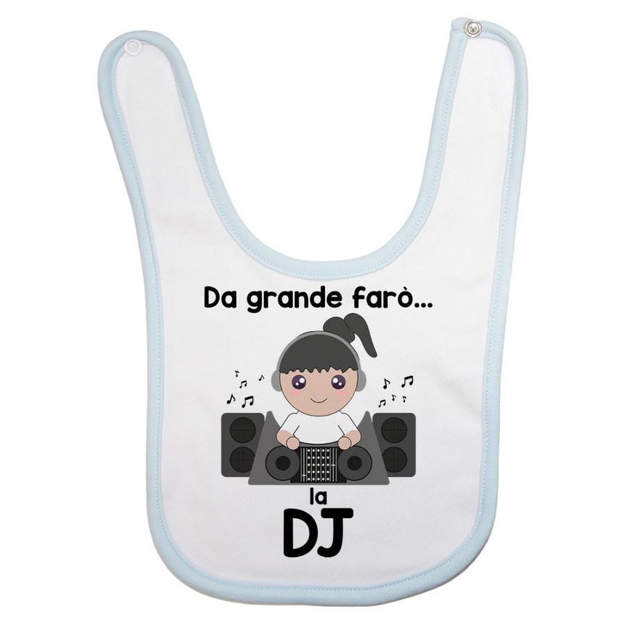 Bavaglino neonato da grande farò il dj Da grande farò