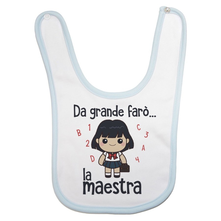 Bavaglino neonato da grande farò il maestro Da grande farò