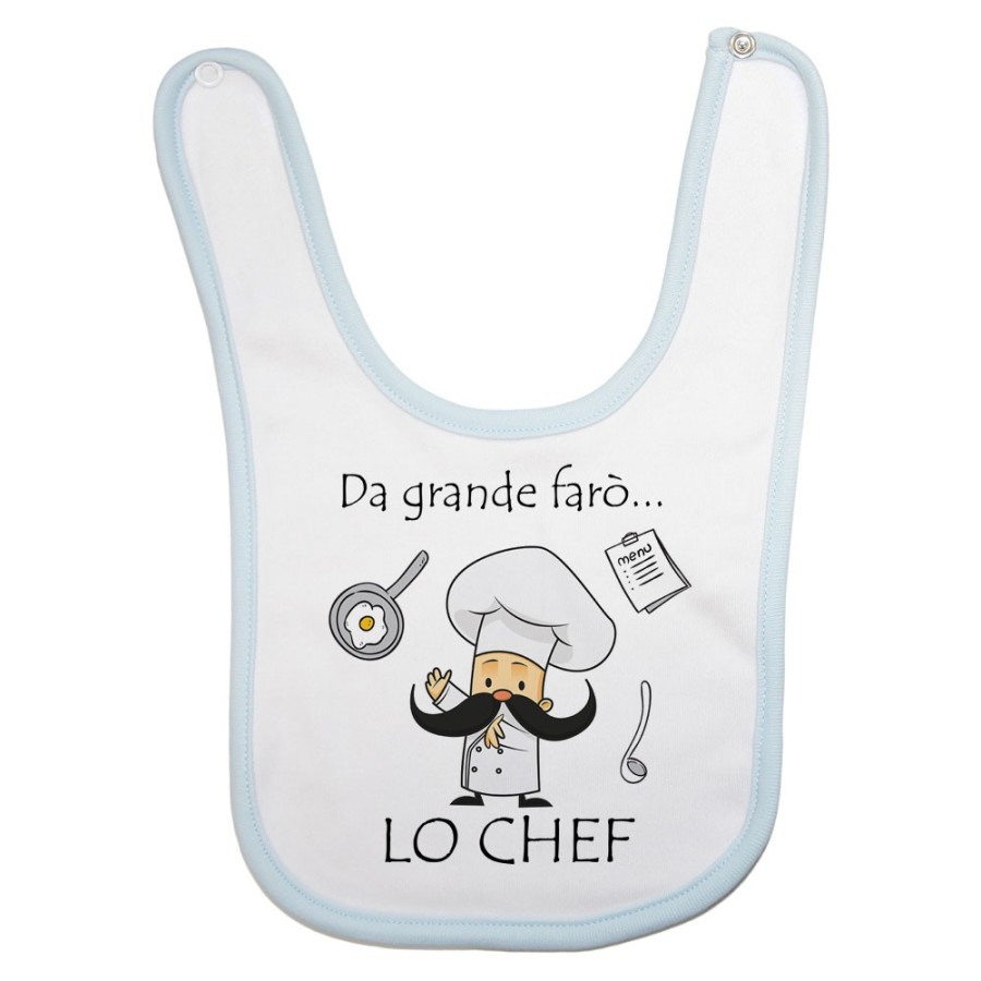 Bavaglino neonato da grande farò lo chef Da grande farò