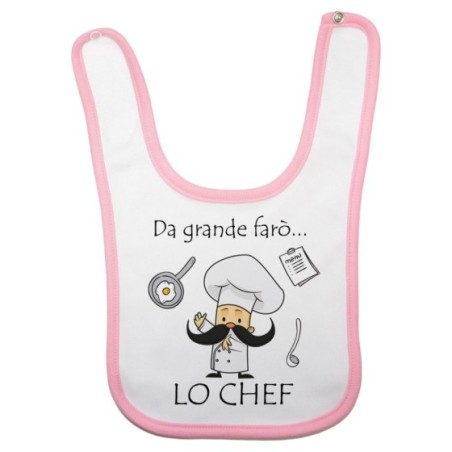 Bavaglino neonato da grande farò lo chef Da grande farò
