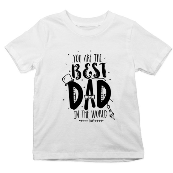 T-shirt bambino the best dad in the world Per il papà