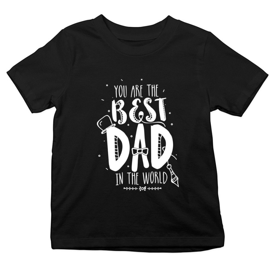 T-shirt bambino the best dad in the world Per il papà