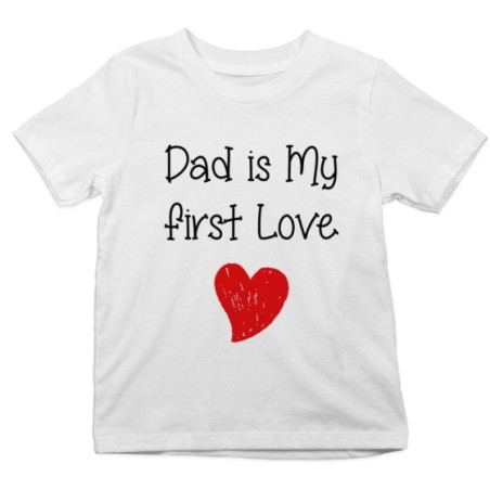 T-shirt bambino dad is my first love Per il papà