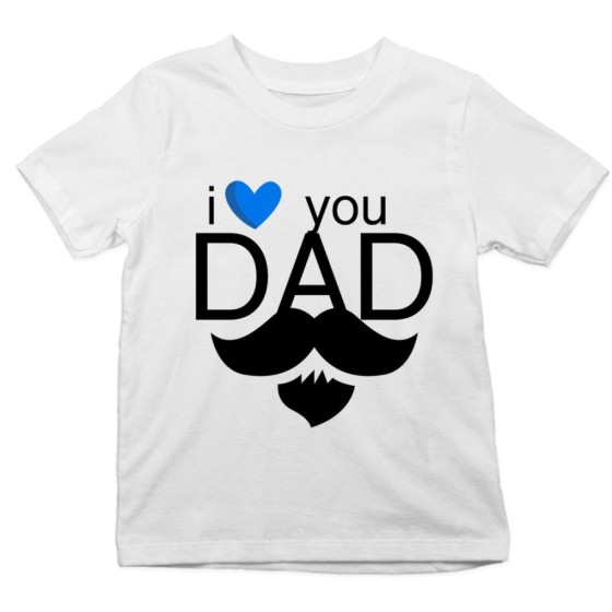 T-shirt bambino i love you dad Per il papà