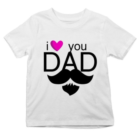 T-shirt bambino i love you dad Per il papà