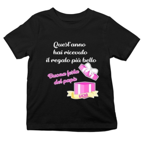 T-shirt bambino personalizzata con nome papà quest'anno...