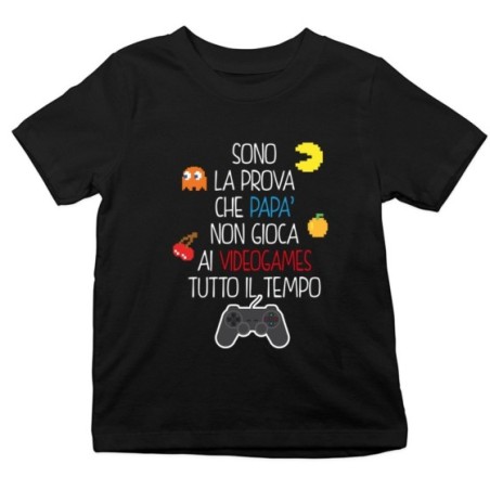 T-shirt bambino sono la prova che papà non gioca ai...