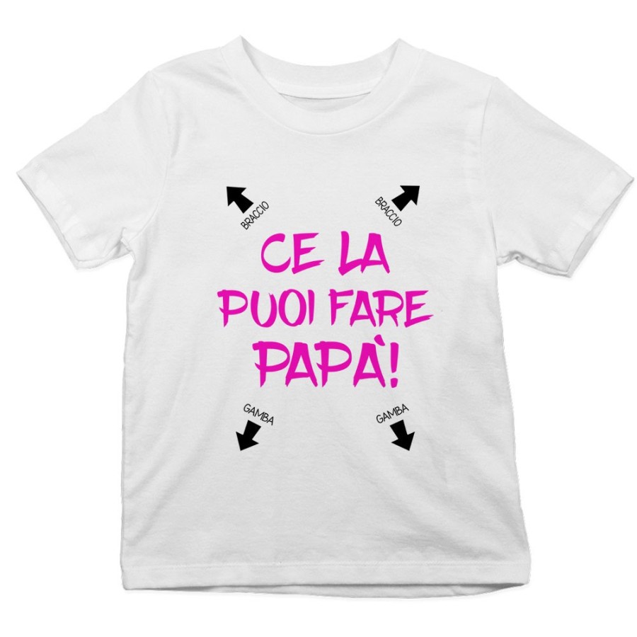 T-shirt bambino ce la puoi fare papà Per il papà