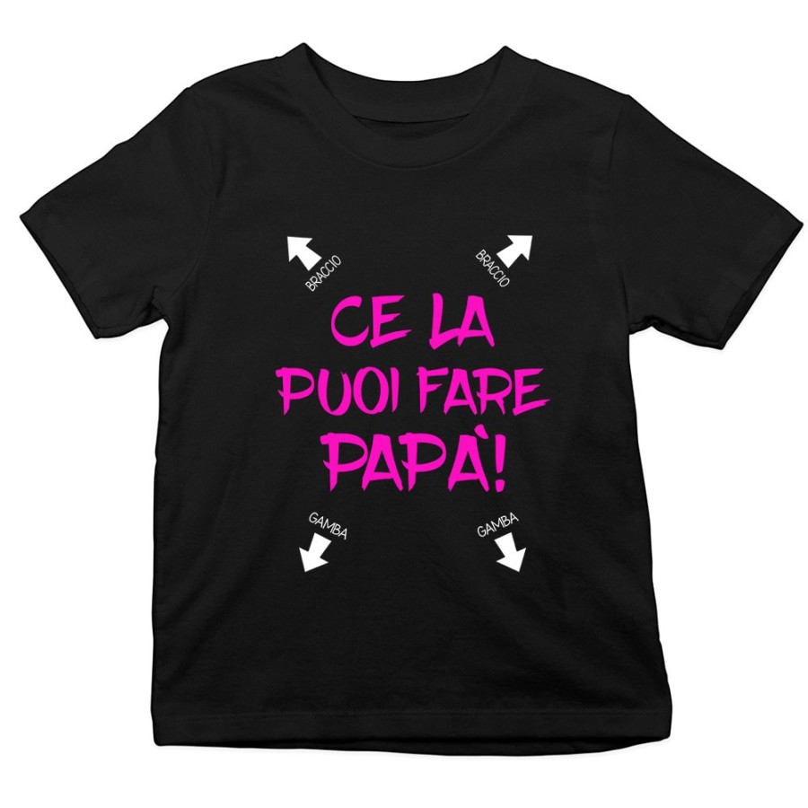 T-shirt bambino ce la puoi fare papà Per il papà