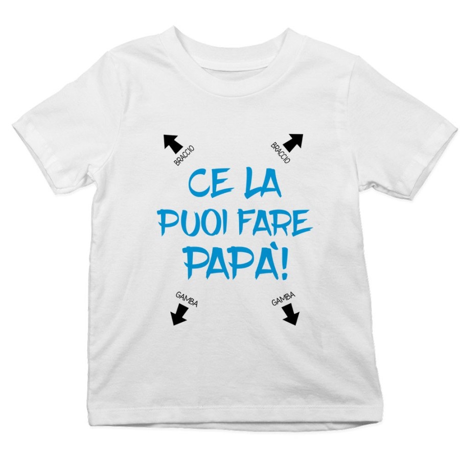 T-shirt bambino ce la puoi fare papà Per il papà