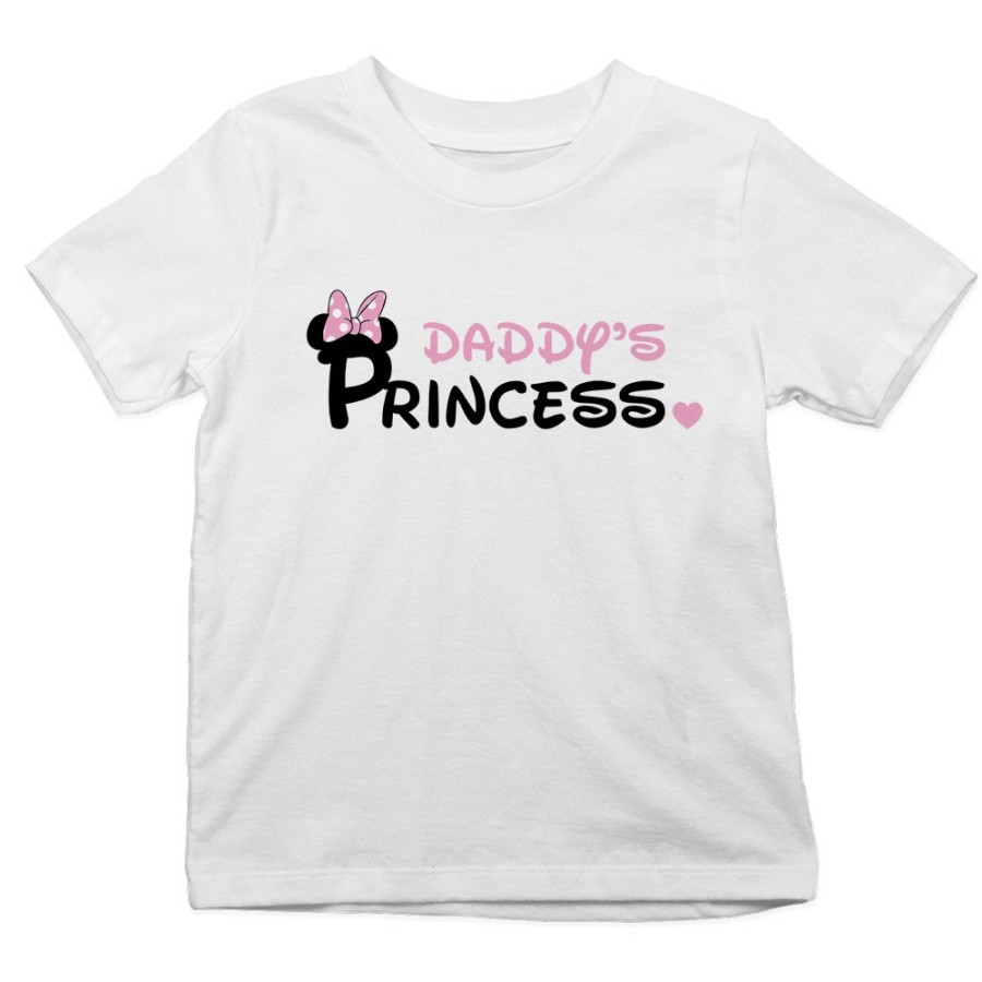 T-shirt bambino daddy's pince princess mickey Per il papà