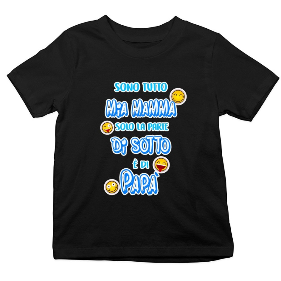 T-shirt bambino sono tutto mia mamma solo la parte di sotto è di papà Per il papà