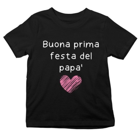 T-shirt bambino buona prima festa del papà