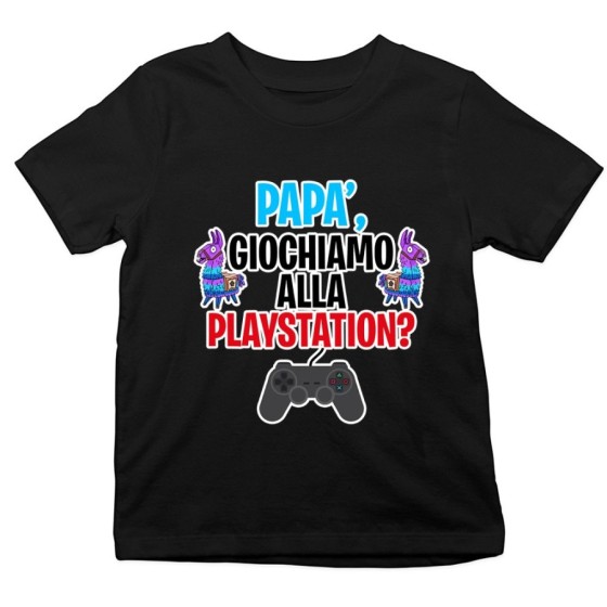T-shirt bambino papà giochiamo alla playstation Per il papà
