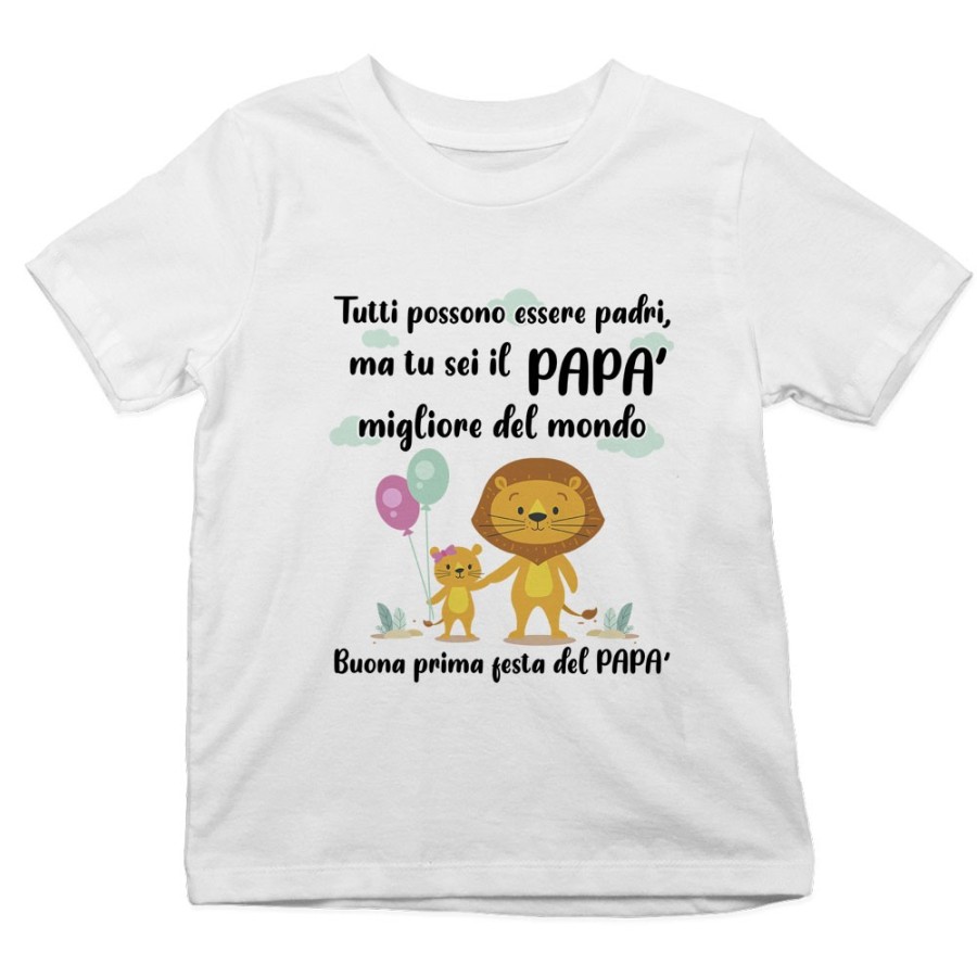 T-shirt bambino tutti possono essere padri ma tu sei il migliore al mondo Per il papà