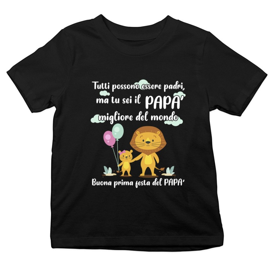 T-shirt bambino tutti possono essere padri ma tu sei il migliore al mondo Per il papà