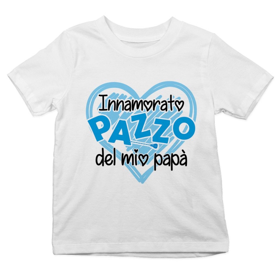 T-shirt bambino innamorato pazzo del mio papà Per il papà