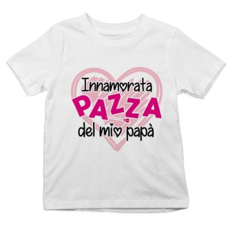 T-shirt bambino innamorato pazzo del mio papà Per il papà