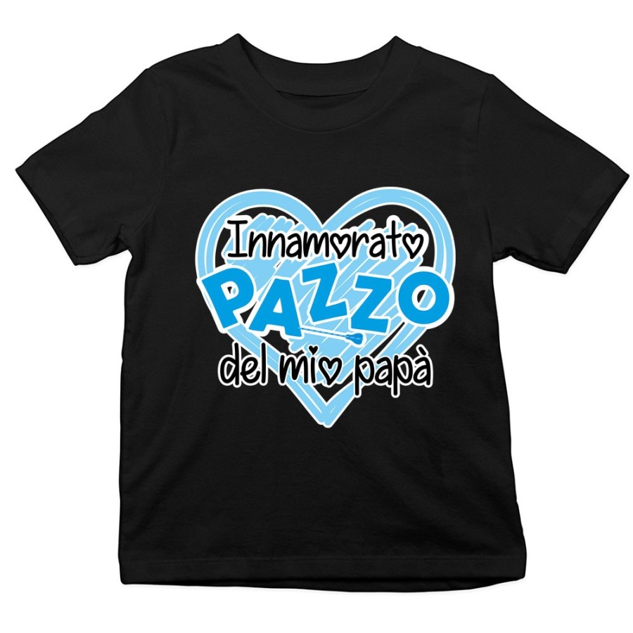 T-shirt bambino innamorato pazzo del mio papà Per il papà