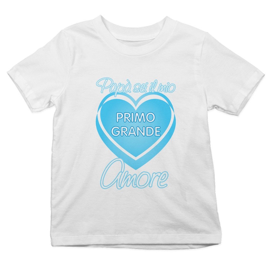 T-shirt bambino papà sei il mio primo grande amore Per il papà