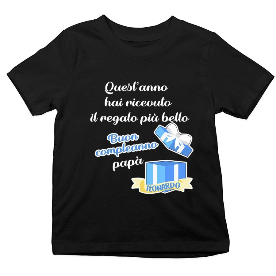 T-shirt bambino personalizzata papà quest'anno hai ricevuto regalo di compleanno più bello Per il papà