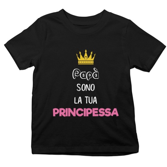 T-shirt bambina papà sono la tua principessa Per il papà