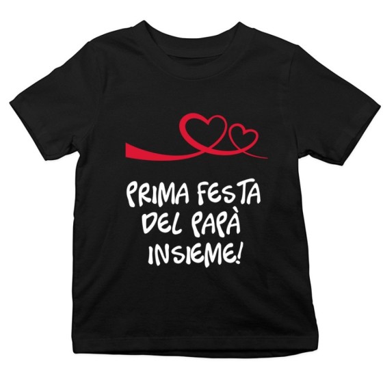 T-shirt bambino prima festa del papà insieme Per il papà