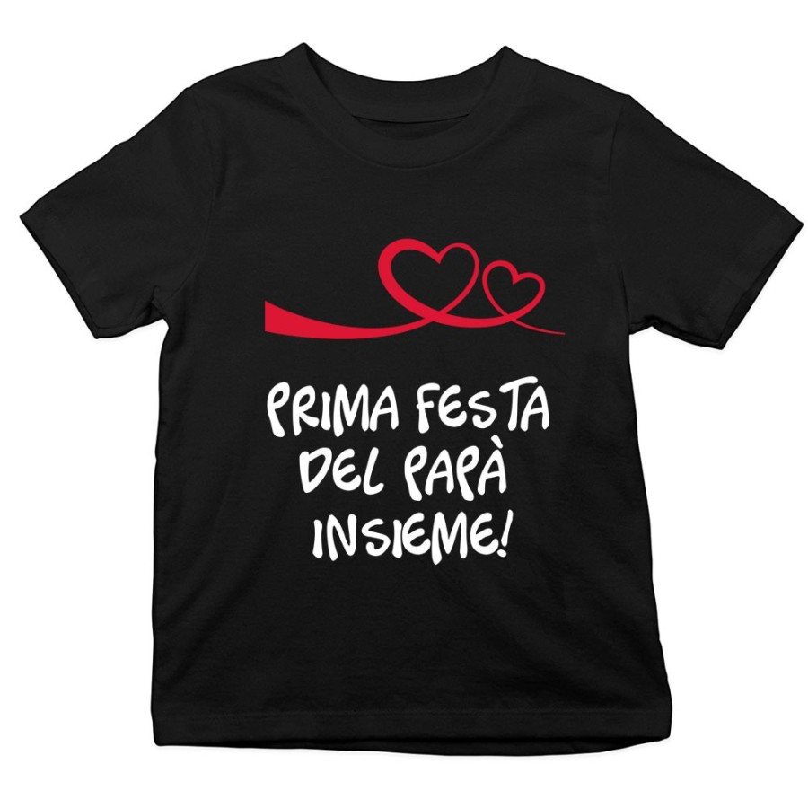 T-shirt bambino prima festa del papà insieme Per il papà
