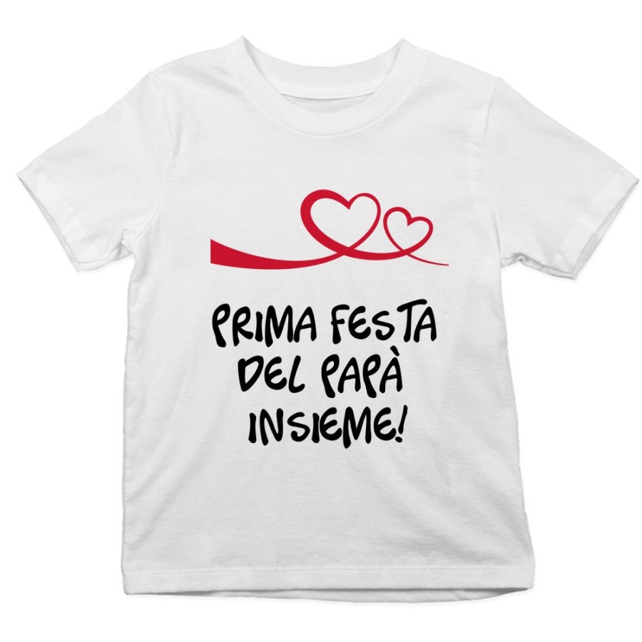 T-shirt bambino prima festa del papà insieme Per il papà