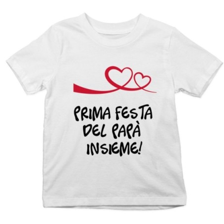 T-shirt bambino prima festa del papà insieme Per il papà