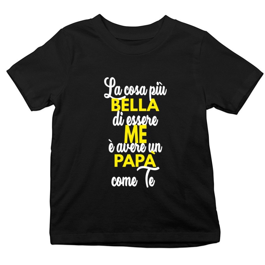 T-shirt bambino la cosa più bella di essere me è avere un papà come te Per il papà