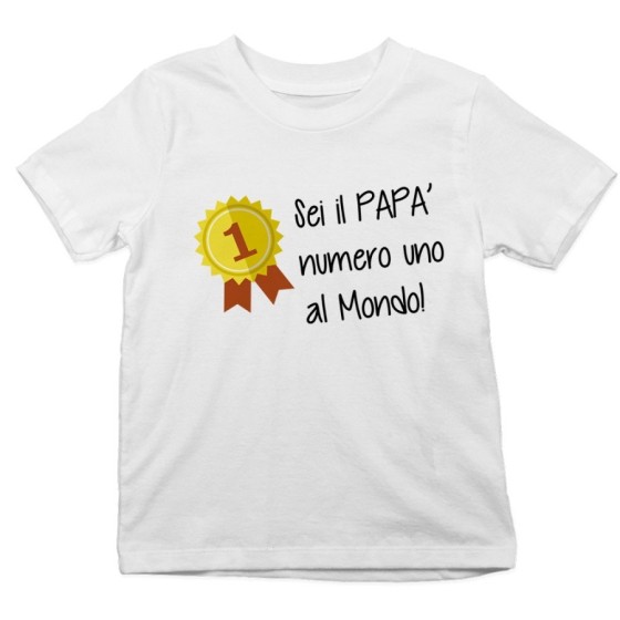 T-shirt bambino sei il papà numero uno al mondo Per il papà