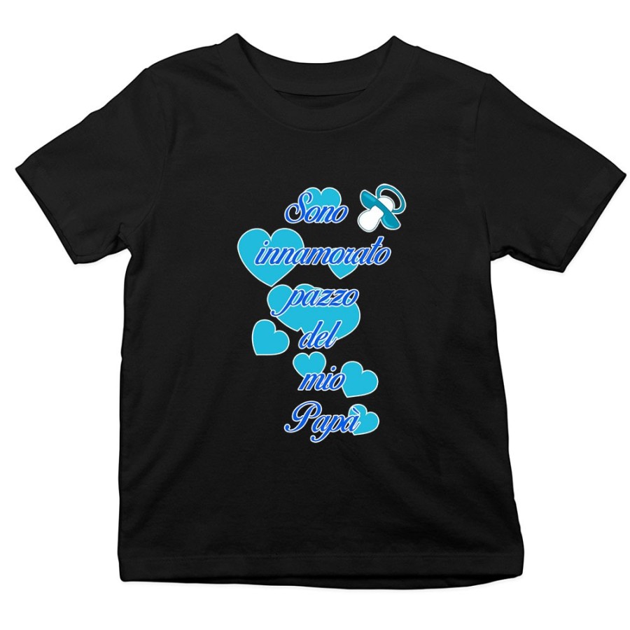 T-shirt bambino sono innamorato pazzo del mio papà Per il papà