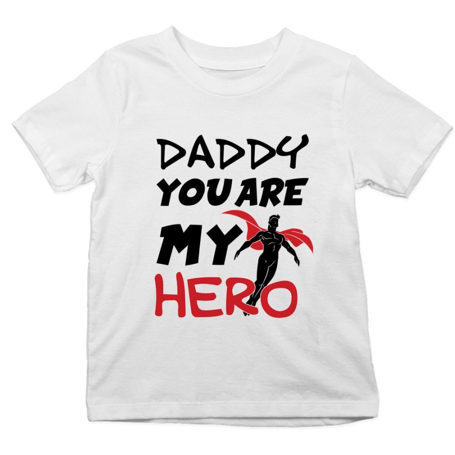 T-shirt bambino daddy you are my hero Per il papà