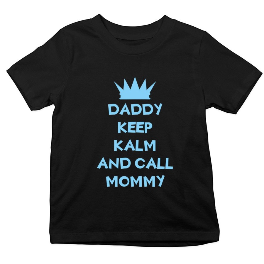 T-shirt bambino daddy keep calm and call mommy Per il papà
