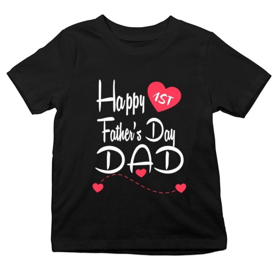 T-shirt bambino happy first father's day dad Per il papà