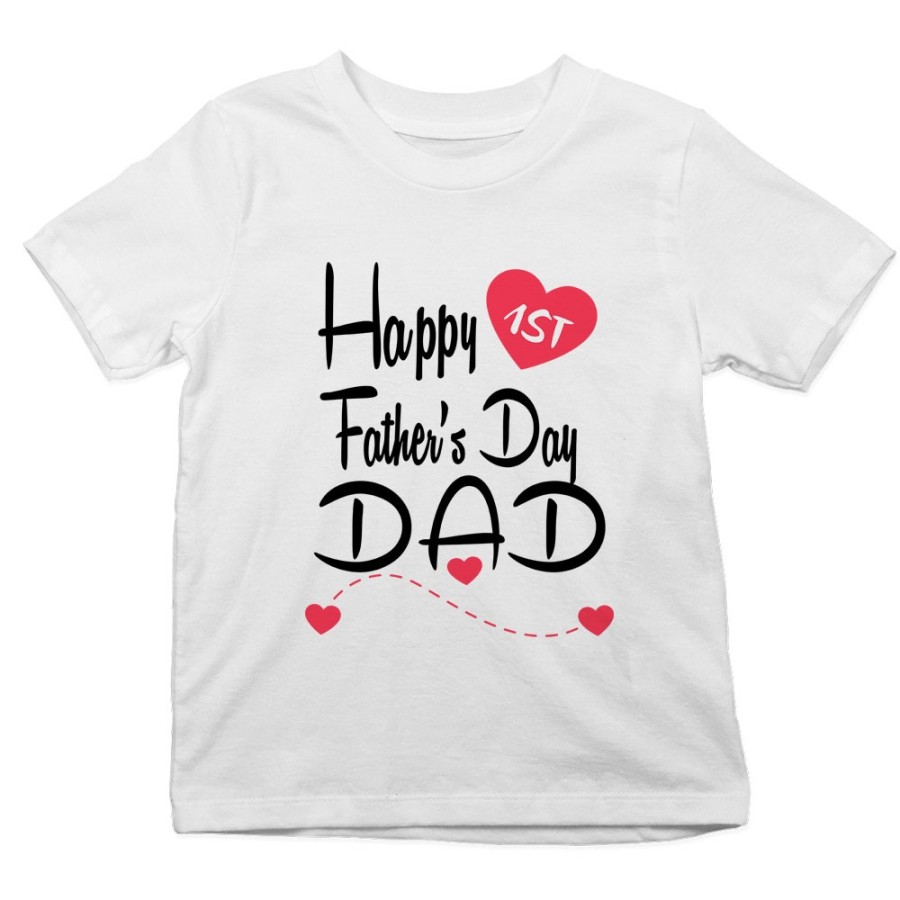 T-shirt bambino happy first father's day dad Per il papà