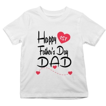 T-shirt bambino happy first father's day dad Per il papà