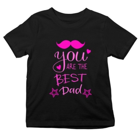 T-shirt bambino you are the best dad mustache