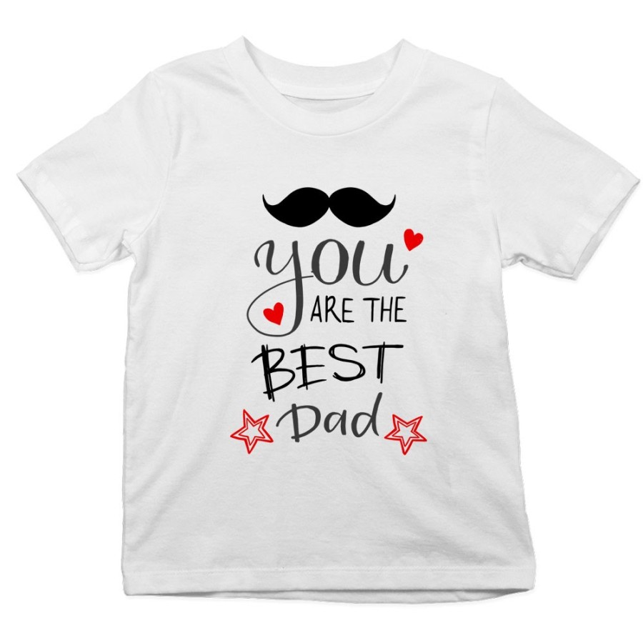 T-shirt bambino you are the best dad mustache Per il papà