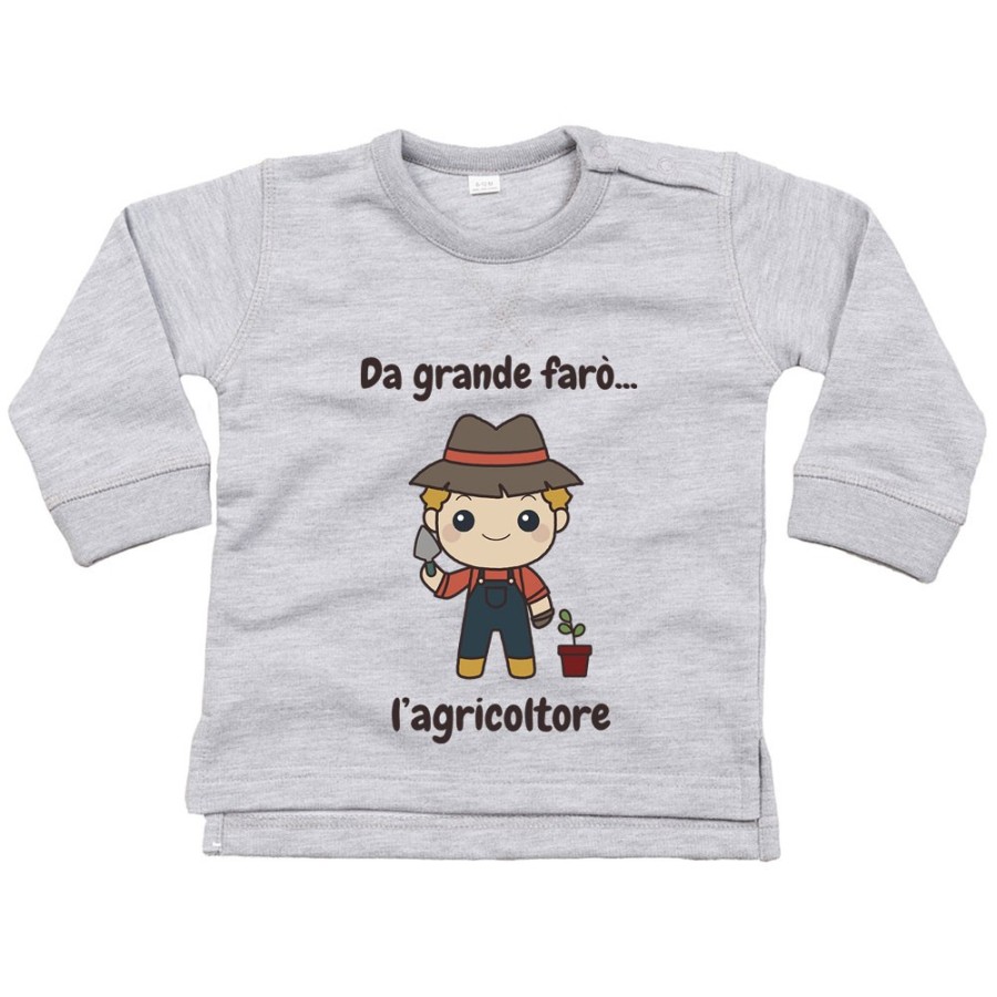 Felpa neonato da grande farò l'agricoltore Da grande farò